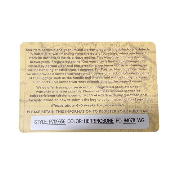 Patricia Nash Crossbody Bag Cassano Herringbone Tweed Buckled Tan Gold Cream - Picture 10 of 10